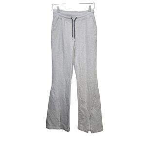 NEW Free People Movement Split Hem Flare Sweatpant Size S Light Heather Gray